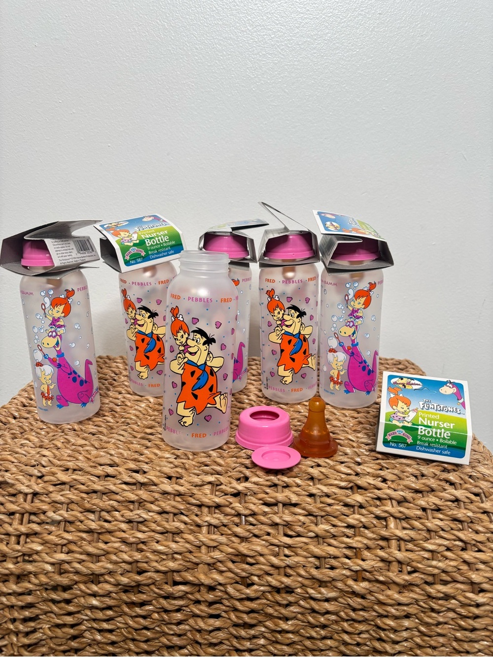 Vintage 90’s Baby Bottles - Flintstones